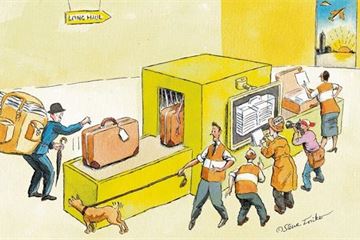 Looking through the boss’s briefcase