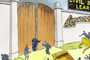 Waiting at the school gates