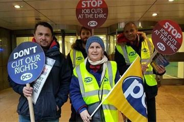 Unions claim 100% turnout for equalities watchdog strike