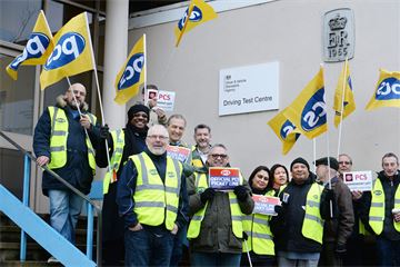 PCS suspends driving examiners' strikes to negotiate terms of £1,500 payment