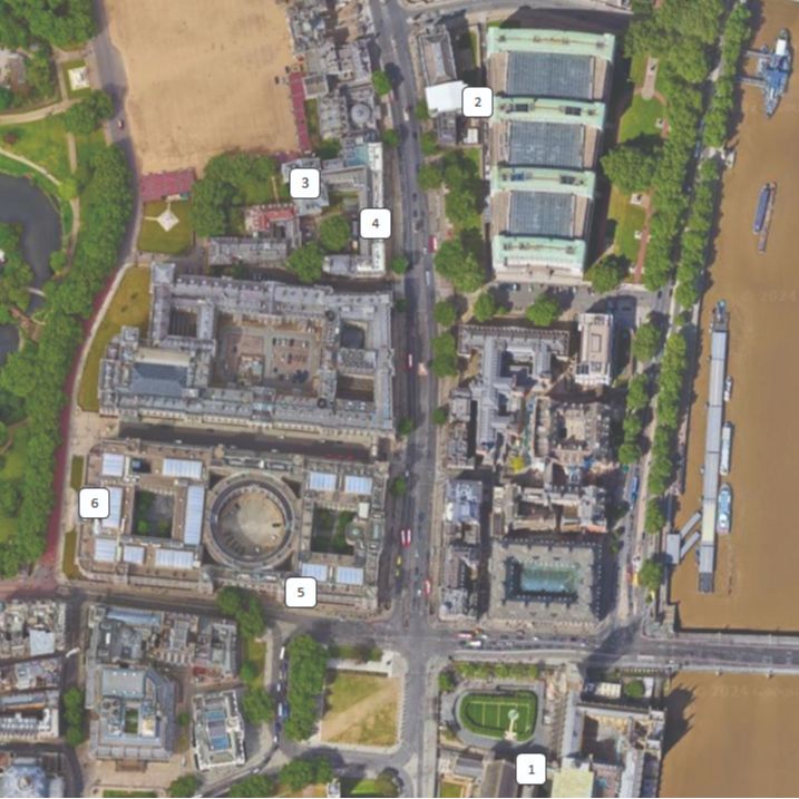 Map of Treasury buildings through history