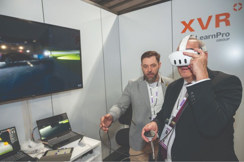 Lord Hanson testing out AVRT’s virtual simulation