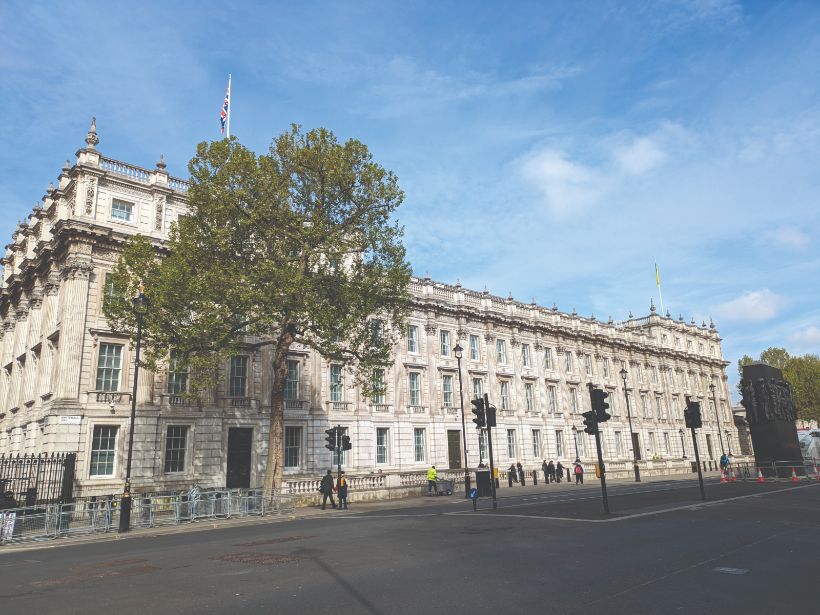 70 Whitehall, known as New Treasury Offices when it was built by Charles Barry in the 1840s