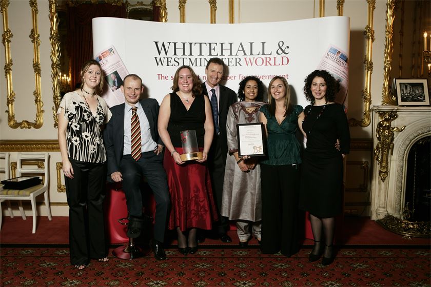 Naomi McGoun with her award