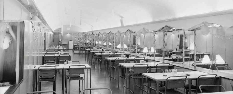 A canteen in the Kingsway Exchange Tunnels