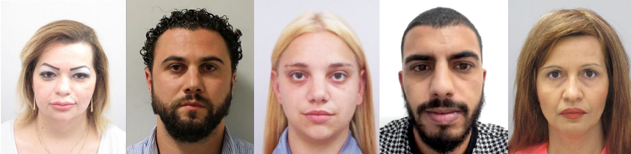 Guilty pleas: Galina Nikolova, Gyunesh Ali, Patritsia Paneva, Stoyan Stoyanov and Tsvetka Todorova, pictured left to right